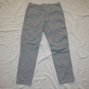 Lululemon Pants Mens 34x30 Rhino Gray Fixed Waist Cargo Elastic Tech Performance